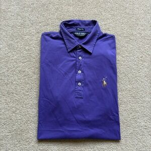 Polo Golf Ralph Lauren Polo Shirt Mens Large Purple Vintage Lisle Pima Cotton